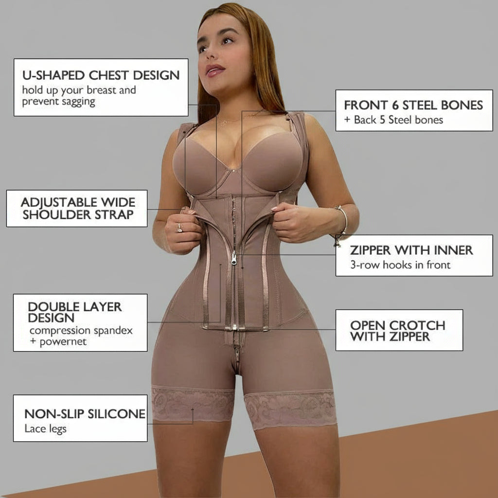 Fajas Colombianas Double Tummy Control Full Body Shapewear